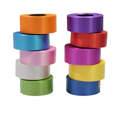 20 Pcs, 1 Inch x 9M Length Multicolor Satin Wrap Paper for Gift Wrapping, DIY Hobby Crafts, Wedding Party Decorations