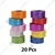 20 Pcs, 1 Inch x 9M Length Multicolor Satin Wrap Paper for Gift Wrapping, DIY Hobby Crafts, Wedding Party Decorations