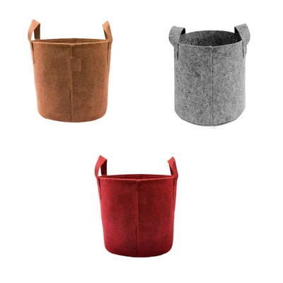 Shiv Biotech Multicolour Round Geo Fabric Grow Bag (18 x 18 Inch) | Suitable for Gardening and Nursery (Pack of 3)