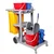 Heavy Duty Plastic Multifunction Janitorial Cart with 5 Shelves