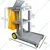 Heavy Duty Plastic Multifunction Janitorial Cart with 5 Shelves
