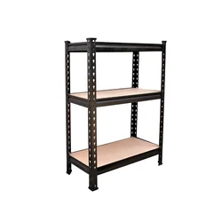 Blueboy 36 x 24 x 12 Inches 3 Wooden Shelves Boltless Adjustable Multipurpose Rack 
