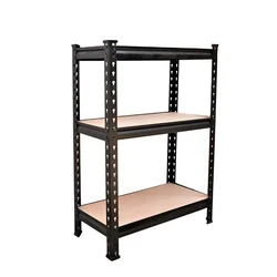 Blueboy 36 x 36 x 15 Inches 3 Wooden Shelves Boltless Adjustable Multipurpose Rack