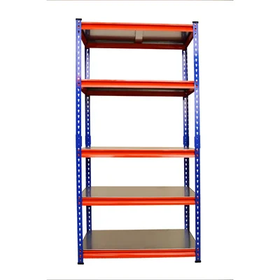 Blueboy 72x 36x 18 Inches 5 GI Shelves Boltless Adjustable Multipurpose Storage Rack (Red and Blue)