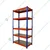 Blueboy 72x 36x 18 Inches 5 GI Shelves Boltless Adjustable Multipurpose Storage Rack (Red and Blue)
