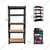 Blueboy 72 x 48 x 15 Inches 5 Wooden Shelves Boltless Adjustable Multipurpose Storage Rack