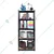 Blueboy 84 x 48 x 18 Inches 5 Wooden Shelves Boltless Multipurpose Adjustable Storage Rack