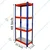 Blueboy 48 x 24 x 12 Inches 4 GI Shelves Boltless Adjustable Multipurpose Rack (Red and Blue)