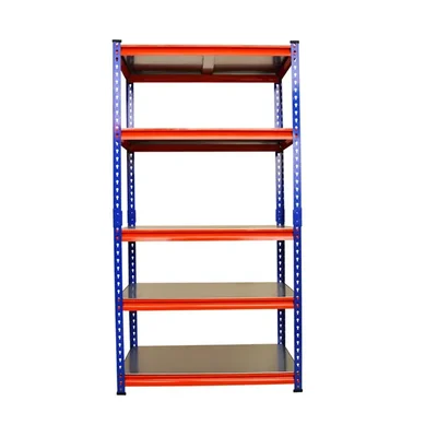 Blueboy 60 x 24 x 12 Inches 5 GI Shelves Boltless Adjustable Multipurpose Rivet Rack (Red and Blue)