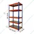 Blueboy 60 x 24 x 12 Inches 5 GI Shelves Boltless Adjustable Multipurpose Rivet Rack (Red and Blue)