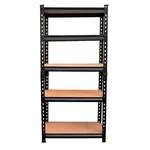 Blueboy 72 x 48 x 15 Inches 5 Wooden Shelves Boltless Adjustable Multipurpose Storage Rack