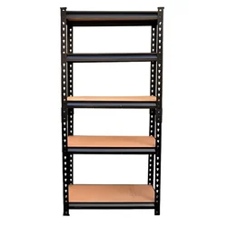 Blueboy 72 x 48 x 15 Inches 5 Wooden Shelves Boltless Adjustable Multipurpose Storage Rack 