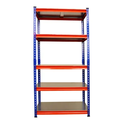 Blueboy 72 x 48 x 18 Inches 5 GI Shelves Boltless Adjustable Storage Rack (Red and Blue)