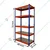 Blueboy 72 x 48 x 18 Inches 5 GI Shelves Boltless Adjustable Storage Rack (Red and Blue)