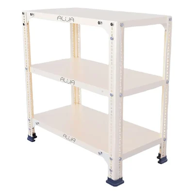 ALIJA 24 x 23 x 12 Inches 3 Shelves Multipurpose Storage Rack With Accessories (20 Gauge Shelves, 14 Gauge Angle)