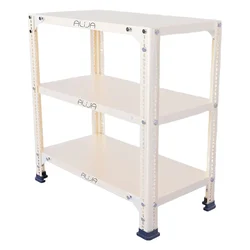 ALIJA 24 x 23 x 12 Inches 3 Shelves Multipurpose Storage Rack With Accessories (20 Gauge Shelves, 14 Gauge Angle)