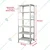 Alija 60 x 24 x 15 Inch 6 Shelves 42-45 Kg Load Capacity Per Shelf Multipurpose Storage Rack (22 Gauge Shelves & 16 Gauge Angle)