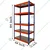 Blueboy 84 x 48 x 15 Inches 5 GI Shelves Boltless Adjustable Multipurpose Storage Rack (Red and Blue)