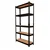 Blueboy 84 x 48 x 18 Inches 5 Wooden Shelves Boltless Multipurpose Adjustable Storage Rack
