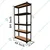 Blueboy 84 x 48 x 18 Inches 5 Wooden Shelves Boltless Multipurpose Adjustable Storage Rack