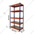 Blueboy 84 x 48 x 24 Inches 5 GI Shelves Boltless Adjustable Multipurpose Rack (Red and Blue)