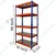 Blueboy 96 x 36 x 24 Inches 5 GI Shelves Boltless Adjustable Multipurpose Storage Rack (Red and Blue)
