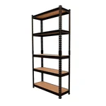 Blueboy 72 x 36 x 15 Inch 75 Kg Load Capacity Per Shelf  5 Wooden Shelves Boltless Rack