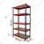 Blueboy 96 x 48 x 15 Inches 5 GI Shelves Boltless Adjustable Multipurpose Storage Rack (Red and Blue)
