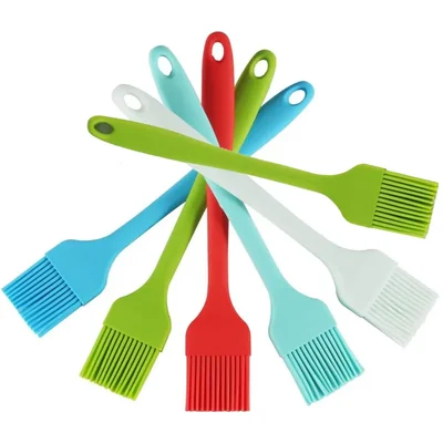 Multipurpose 25cm Non-Stick Full Silicone Brush For Baking and Spreading, Size Medium(Pack-6 pcs)