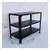Alija 24 x 33 x 15 Inch 3 Shelves Multipurpose Storage Rack (Color-Black,Gauge-24 Gauge Shelves & 18 Gauge Angle)