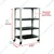 Alija 40 x 23 x 15 Inch 4 Shelves Multipurpose Storage Rack With Castor Wheels 