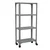 Alija 48 x 23 x 12 Inch 4 Shelves Multipurpose Metal Storage Rack With Caster Wheel (22 Gauge Shelves & 16 Gauge Angle)