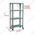 Alija 48 x 23 x 12 Inch 4 Shelves Multipurpose Metal Storage Rack With Caster Wheel (22 Gauge Shelves & 16 Gauge Angle)