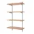 ALIJA 48 x 23 x 11 Inch 4 Wooden Shelves Slotted Channel & Adjustable Multipurpose Rack With Accessories