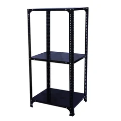 Alija 48 x 24 x 18 Inch 3 Shelves Multipurpose Storage Rack With Accessories