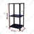 Alija 48 x 24 x 18 Inch 3 Shelves Multipurpose Storage Rack With Accessories