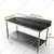  SS 44x24x34 Inches Multipurpose Rectangular Work Table with Under Shelf and 4 inch Backsplash