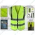 Minsales Safety Jacket - 2 Pockets, 360° Visibility Multipurpose With 2 Inch Reflective Stripes At Front & Back