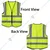 Minsales Safety Jacket - 2 Pockets, 360° Visibility Multipurpose With 2 Inch Reflective Stripes At Front & Back