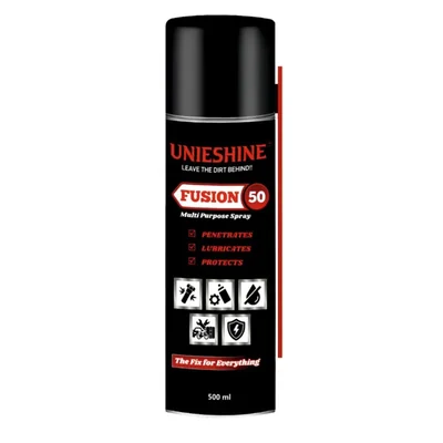 UNIESHINE Fusion 50 Multipurpose Spray 500ml Rust Remover Lubricant Moisture Repellent for Car Bike Tools 