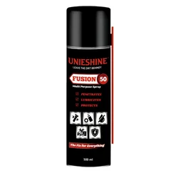 UNIESHINE Fusion 50 Multipurpose Spray 500ml Rust Remover Lubricant Moisture Repellent for Car Bike Tools 