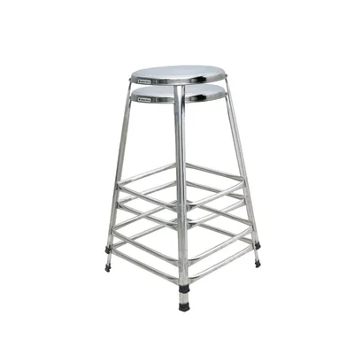 Lifetime 29.5 inch Round Shape Stainless Steel Stool For Home, Hospital, Hotel & Restaurants, Multipurpose Stool, Pack Of 10