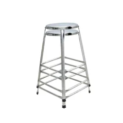 Lifetime 29.5 inch Round Shape Stainless Steel Stool For Home, Hospital, Hotel & Restaurants, Multipurpose Stool, Pack Of 10