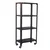 Alija 48 x 23 x 12 Inch 4 Shelves Black Color Multipurpose Storage Rack With Caster Wheel