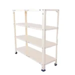 ALIJA 36 x 35 x 12 Inch 4 Shelves Multipurpose Storage Rack With Accessories