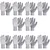 Super Safety Multi Purpose Polyester With White Latex Crinkle Coating Glove- Pack of 10(Size-M)