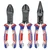 EMTOP EPLS2351 Industrial 3 Pcs Compound Action Pliers Set Energy Saving Design CR-V Steel Comfort Grip