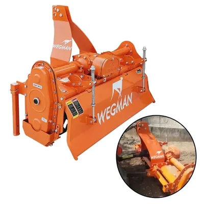 Wegman Orchard Rotavator 4 Feet with 30 Blades Suitable for 26 HP to 35 HP Tractors(Type-Gear Box - Single Speed)