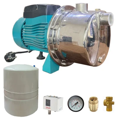 Heavy Duty 1Hp Water Pressure Pump With 24L Tank & Accessories Suitable for 4 Bathrooms, 1 Kitchen - 1 Year Warranty