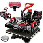 MY PRINT 2025 Upgraded 5-in-1 Heat Press Machine for DTF, Sublimation & Vinyl Printing - 12x15 Inch with Auto Time Countdown